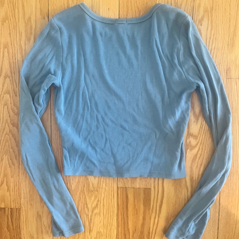 Garage Ribbed Blue Top - Picture 4 of 8